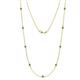 1 - Adia (9 Stn/2.3mm) Emerald on Cable Necklace 