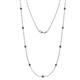Adia (9 Stn/2.3mm) Black Diamond on Cable Necklace 