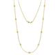 1 - Adia (9 Stn/2.3mm) Yellow Sapphire on Cable Necklace 