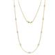 1 - Adia (9 Stn/2.3mm) White Sapphire on Cable Necklace 