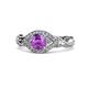 1 - Kalila Signature Amethyst and Diamond Engagement Ring 
