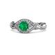 1 - Kalila Signature Emerald and Diamond Engagement Ring 
