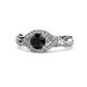 1 - Kalila Signature Black and White Diamond Engagement Ring 