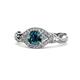 1 - Kalila Signature Blue and White Diamond Engagement Ring 