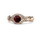 1 - Kalila Signature Red Garnet and Diamond Engagement Ring 