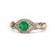 1 - Kalila Signature Emerald and Diamond Engagement Ring 