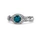 1 - Kalila Signature London Blue Topaz and Diamond Engagement Ring 