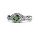 1 - Kalila Signature Created Alexandrite and Diamond Engagement Ring 