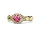 1 - Kalila Signature Pink Tourmaline and Diamond Engagement Ring 