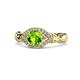1 - Kalila Signature Peridot and Diamond Engagement Ring 