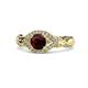 1 - Kalila Signature Red Garnet and Diamond Engagement Ring 