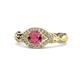 1 - Kalila Signature Rhodolite Garnet and Diamond Engagement Ring 