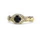 1 - Kalila Signature Black and White Diamond Engagement Ring 
