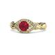 1 - Kalila Signature Ruby and Diamond Engagement Ring 