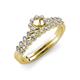 2 - Amabel Semi Mount Halo Bridal Set Ring 