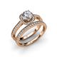3 - Renee Halo Bridal Set Ring 
