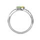 6 - Nicia Yellow Sapphire and Peridot with Side Diamonds Bypass Ring 