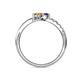 6 - Nicia Iolite and Citrine with Side Diamonds Bypass Ring 