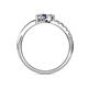 6 - Nicia Diamond and Iolite with Side Diamonds Bypass Ring 