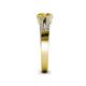 4 - Zaira Yellow Sapphire and Citrine with Side Diamonds Split Shank Ring 
