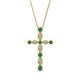 1 - Abha Petite Emerald and Diamond Cross Pendant 