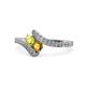 1 - Eleni Yellow Diamond and Citrine with Side Diamonds Bypass Ring 
