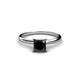 3 - Cierra Princess Cut Black Diamond Solitaire Engagement Ring 