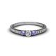 1 - Tresu Diamond and Tanzanite Three Stone Engagement Ring 