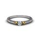 1 - Tresu Diamond and Citrine Three Stone Engagement Ring 