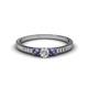 1 - Tresu Diamond and Iolite Three Stone Engagement Ring 