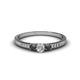 1 - Tresu Black and White Diamond Three Stone Engagement Ring 