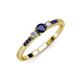 2 - Tresu Blue Sapphire and Diamond Three Stone Engagement Ring 