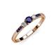 2 - Tresu Blue Sapphire and Diamond Three Stone Engagement Ring 
