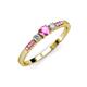 2 - Tresu Pink Sapphire and Diamond Three Stone Engagement Ring 