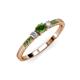 2 - Tresu Green Garnet and Diamond Three Stone Engagement Ring 
