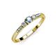 2 - Tresu Aquamarine and Diamond Three Stone Engagement Ring 