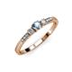 2 - Tresu Aquamarine and Diamond Three Stone Engagement Ring 