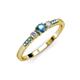 2 - Tresu Blue Topaz and Diamond Three Stone Engagement Ring 