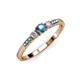 2 - Tresu Blue Topaz and Diamond Three Stone Engagement Ring 