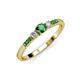 2 - Tresu Emerald and Diamond Three Stone Engagement Ring 