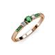 2 - Tresu Emerald and Diamond Three Stone Engagement Ring 