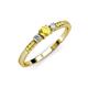 2 - Tresu Yellow Sapphire and Diamond Three Stone Engagement Ring 