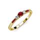2 - Tresu Ruby and Diamond Three Stone Engagement Ring 