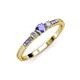 2 - Tresu Tanzanite and Diamond Three Stone Engagement Ring 