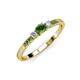 2 - Tresu Green Garnet and Diamond Three Stone Engagement Ring 