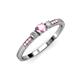 2 - Tresu Pink Tourmaline and Diamond Three Stone Engagement Ring 
