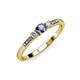 2 - Tresu Iolite and Diamond Three Stone Engagement Ring 