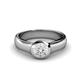 1 - Enola White Sapphire Solitaire Engagement Ring 
