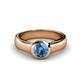 1 - Enola Blue Topaz Solitaire Engagement Ring 