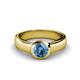1 - Enola Blue Topaz Solitaire Engagement Ring 